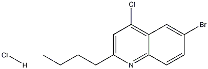 6-Bromo-4-chloro-2-butylquinoline hydrochloride 结构式