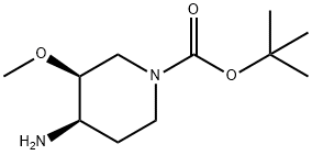 (3S,4R)-N-BOC-4-氨基-3-甲氧基哌啶 结构式