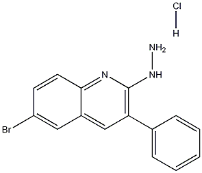 6-Bromo-2-hydrazino-3-phenylquinoline hydrochloride 结构式