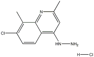 7-氯-2,8-二甲基-4-肼基喹啉盐酸盐 结构式