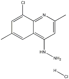 8-Chloro-2,6-dimethyl-4-hydrazinoquinoline hydrochloride 结构式