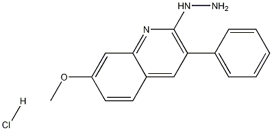 2-Hydrazino-7-methoxy-3-phenylquinoline hydrochloride 结构式