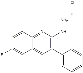 6-Fluoro-2-hydrazino-3-phenylquinoline hydrochloride 结构式