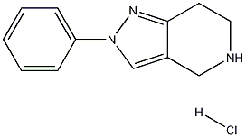 2-苯基-4,5,6,7-四氢-2H-吡唑[4,3-C]吡啶盐酸盐 结构式