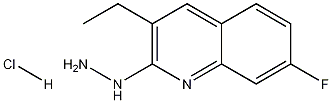 3-Ethyl-7-fluoro-2-hydrazinoquinoline hydrochloride 结构式