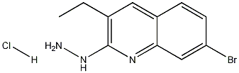 7-Bromo-3-ethyl-2-hydrazinoquinoline hydrochloride 结构式