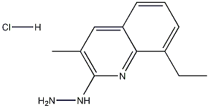 2-Hydrazino-8-ethyl-3-methylquinoline hydrochloride 结构式