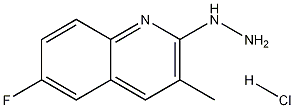 6-Fluoro-2-hydrazino-3-methylquinoline hydrochloride 结构式