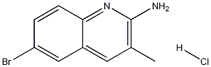 2-Amino-6-bromo-3-methylquinoline hydrochloride 结构式