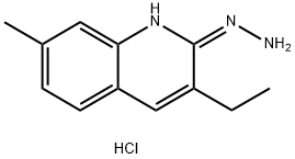 3-Ethyl-2-hydrazino-7-methylquinoline hydrochloride 结构式