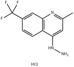 4-Hydrazino-2-methyl-7-trifluoromethylquinoline hydrochloride 结构式
