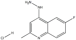 6-Fluoro-4-hydrazino-2-methylquinoline hydrochloride 结构式