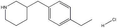 3-(4-Ethyl-benzyl)-piperidine hydrochloride 结构式