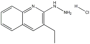 3-Ethyl-2-hydrazinoquinoline hydrochloride 结构式