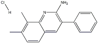 2-Amino-7,8-dimethyl-3-phenylquinoline hydrochloride 结构式