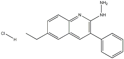2-Hydrazino-6-ethyl-3-phenylquinoline hydrochloride 结构式