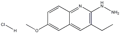 3-Ethyl-2-hydrazino-6-methoxyquinoline hydrochloride 结构式