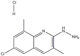 2-Hydrazino-6-chloro-3,8-dimethylquinoline hydrochloride 结构式