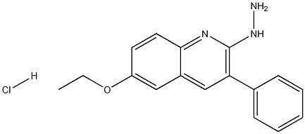 2-Hydrazino-6-ethoxy-3-phenylquinoline hydrochloride 结构式