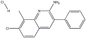 2-Amino-7-chloro-8-methyl-3-phenylquinoline hydrochloride 结构式