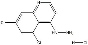 5,7-Dichloro-4-hydrazinoquinoline hydrochloride 结构式