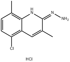 2-Hydrazino-5-chloro-3,8-dimethylquinoline hydrochloride 结构式