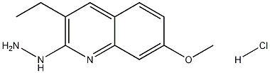 3-Ethyl-2-hydrazino-7-methoxyquinoline hydrochloride 结构式