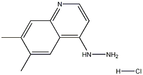 6,7-Dimethyl-4-hydrazinoquinoline hydrochloride 结构式