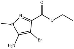 5-氨基-4-溴-1-甲基-1H-吡唑-3-羧酸乙酯 结构式