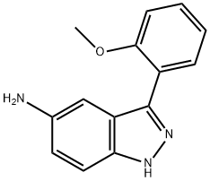 3-(2-甲氧苯基)-1H-吲唑-5-胺 结构式