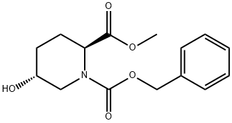 (2S,5R)-5-羟基-1,2-哌啶二甲酸 2-甲酯 1-苄酯 结构式