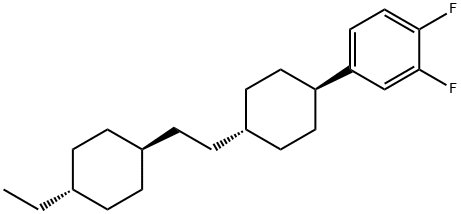 1 2-DIFLUORO-4-(4-(2-(4-ETHYLCYCLOHEXYL)ETHYL)CYCLOHEXYL)BENZENE 结构式