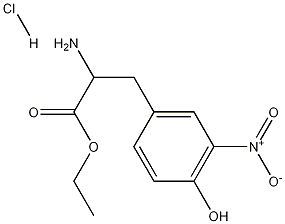DL-3-硝基酪氨酸乙酯盐酸盐 结构式
