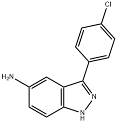 3-(4-氯苯基)-1H-吲唑-5-胺 结构式