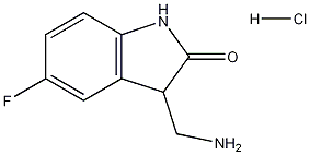 3-(Aminomethyl)-5-fluoro-1,3-dihydro-2H-indol-2-onehydrochloride 结构式