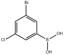 B-(3-溴-5-氯苯基)硼酸 结构式