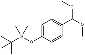 叔丁基[4-(二甲氧基甲基)苯氧基]二甲基硅烷 结构式