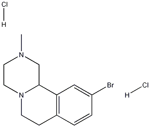 10-bromo-2-methyl-2,3,4,6,7,11b-hexahydro-1H-pyrazino[2,1-a]isoquinoline dihydrochloride 结构式