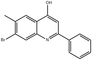 7-溴-4-羟基-6-甲基-2-苯基喹啉 结构式