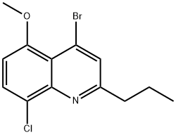 4-Bromo-8-chloro-5-methoxy-2-propylquinoline 结构式