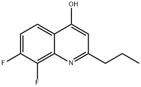 7,8-Difluoro-4-hydroxy-2-propylquinoline 结构式