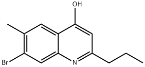 7-Bromo-4-hydroxy-6-methyl-2-propylquinoline 结构式