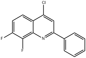 4-Chloro-7,8-difluoro-2-phenylquinoline 结构式
