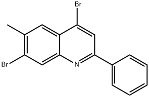 4,7-Dibromo-6-methyl-2-phenylquinoline 结构式