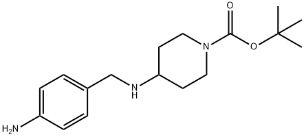 4-(4-amino-benzylamino)-piperidine-1-carboxylic acid  tert-butyl ester 结构式