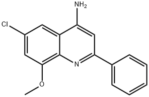 4-Amino-6-chloro-8-methoxy-2-phenylquinoline 结构式