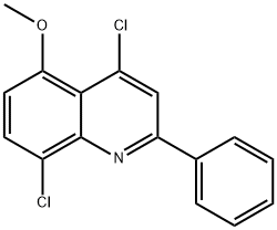4,8-Dichloro-5-methoxy-2-phenylquinoline 结构式