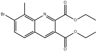 7-Bromo-8-methylquinoline-2,3-dicarboxylic acid diethyl ester 结构式