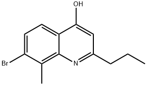 7-溴-8-甲基-2-丙基喹啉-4-醇 结构式