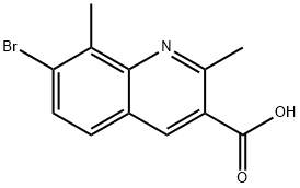 7-溴-2,8-二甲基喹啉-3-羧酸 结构式